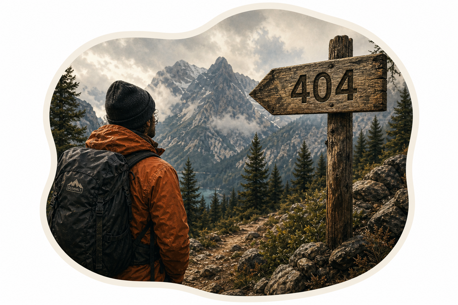 404 adventure illustration